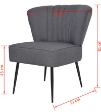 Cocktailsessel Dunkelgrau Stoff