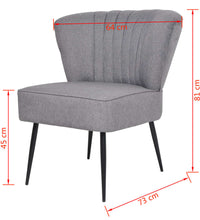 Cocktailsessel Hellgrau Stoff