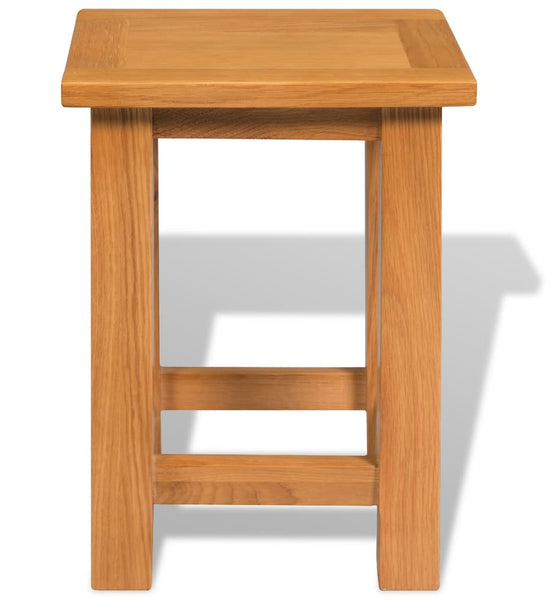 Beistelltisch 27x24x37 cm Massivholz Eiche