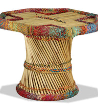 Couchtisch Bambus mit Chindi-Details Mehrfarbig