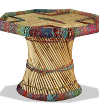 Couchtisch Bambus mit Chindi-Details Mehrfarbig