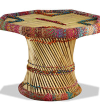 Couchtisch Bambus mit Chindi-Details Mehrfarbig