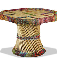 Couchtisch Bambus mit Chindi-Details Mehrfarbig