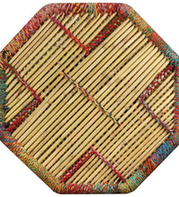 Couchtisch Bambus mit Chindi-Details Mehrfarbig