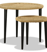 Couchtisch-Set 2-tlg. Naturjute