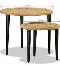 Couchtisch-Set 2-tlg. Naturjute