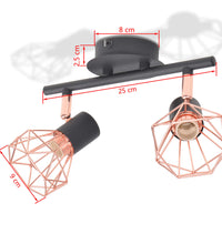 Deckenstrahler mit 2 LED-Glühlampen 8 W