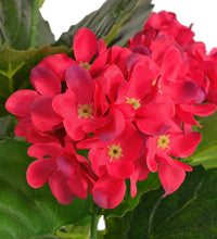 Künstliche Hortensie mit Topf 60 cm Rot
