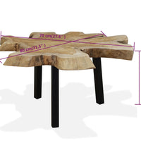 Couchtisch Massivholz Teak 80x70x38 cm