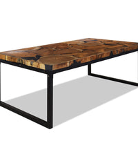 Couchtisch Teak Harz 110x60x40 cm