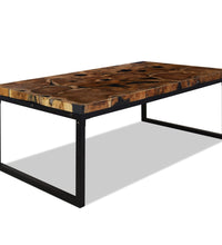 Couchtisch Teak Harz 110x60x40 cm