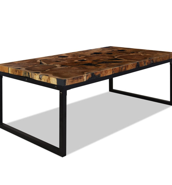 Couchtisch Teak Harz 110x60x40 cm