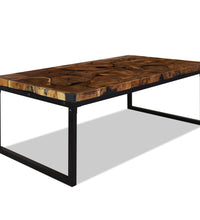 Couchtisch Teak Harz 110x60x40 cm