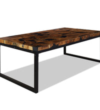Couchtisch Teak Harz 110x60x40 cm