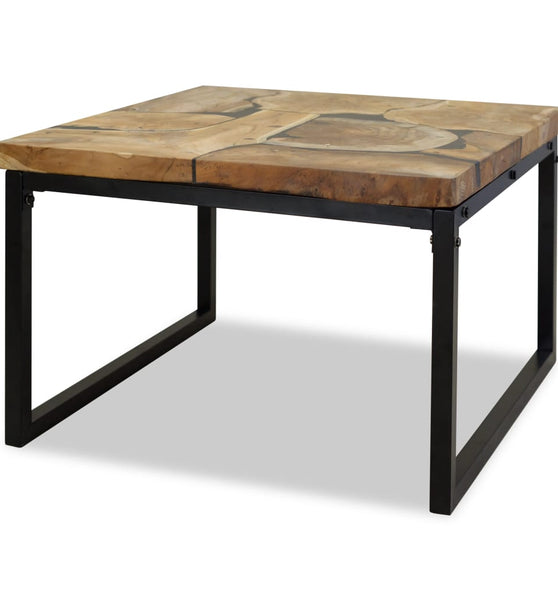 Couchtisch Teak Harz 60x60x40 cm