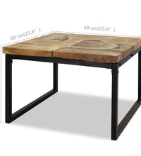 Couchtisch Teak Harz 60x60x40 cm