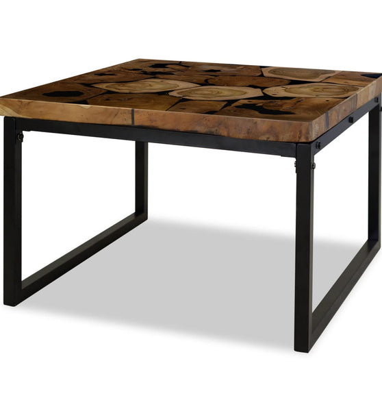 Couchtisch Teak Harz 60x60x40 cm
