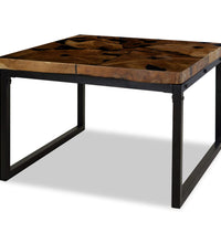 Couchtisch Teak Harz 60x60x40 cm
