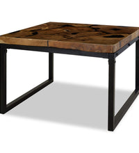 Couchtisch Teak Harz 60x60x40 cm