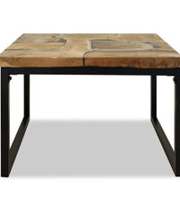 Couchtisch Teak Harz 60x60x40 cm