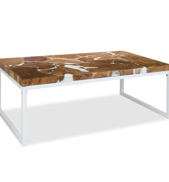 Couchtisch Teak Harz 110x60x40 cm