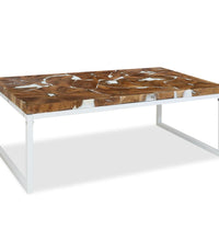 Couchtisch Teak Harz 110x60x40 cm