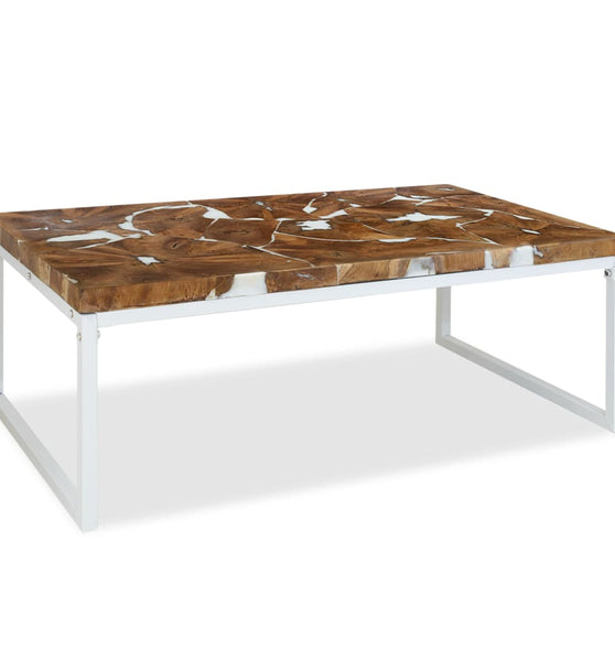 Couchtisch Teak Harz 110x60x40 cm