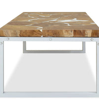 Couchtisch Teak Harz 110x60x40 cm
