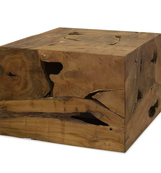 Couchtisch 50x50x35 cm Teakholz Braun