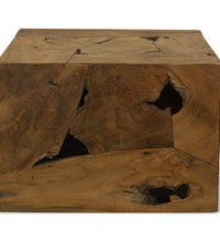 Couchtisch 50x50x35 cm Teakholz Braun