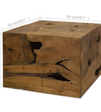 Couchtisch 50x50x35 cm Teakholz Braun