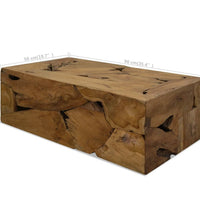 Couchtisch 90x50x30 cm Teakholz Braun