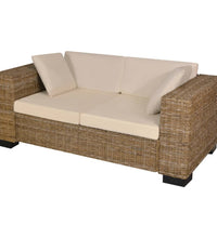 Sofa-Set 2-Sitzer und 3-Sitzer Echtes Rattan