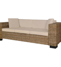 Sofa-Set 2-Sitzer und 3-Sitzer Echtes Rattan