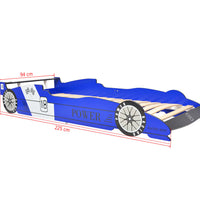 Kinder Rennwagen-Bett 90x200 cm Blau