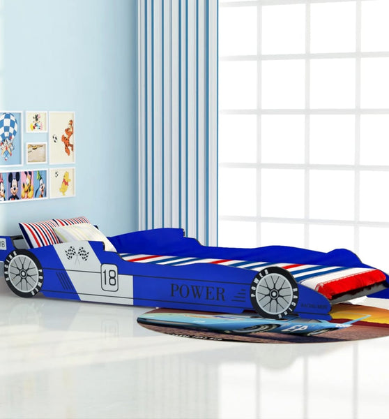 Kinder Rennwagen-Bett 90x200 cm Blau