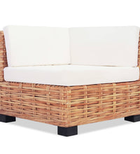 Sofagarnitur 18-tlg. Natürliches Rattan