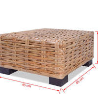 Couchtisch Natürliches Rattan 45x45x30 cm