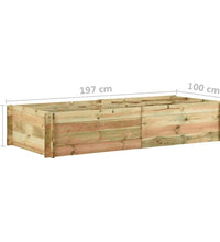 Hochbeet Kiefernholz Imprägniert 197x100x40 cm