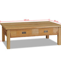 Couchtisch Massivholz Teak 100x60x35 cm