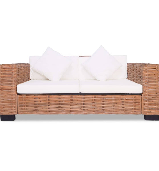 2-Sitzer-Sofa Natürliches Rattan