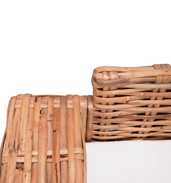 3-Sitzer-Sofa Natürliches Rattan