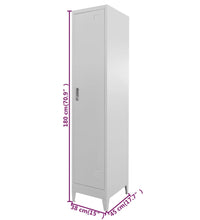 Schließfachschrank 38x45x180 cm Stahl