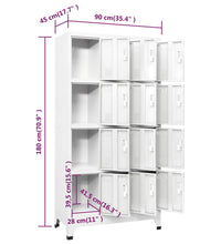 Schließfachschrank mit 12 Fächern 90x45x180 cm