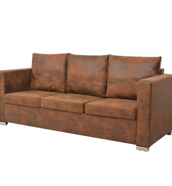 Sofa 3-Sitzer 191x73x82 cm Wildleder-Optik