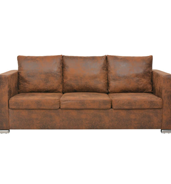 Sofa 3-Sitzer 191x73x82 cm Wildleder-Optik