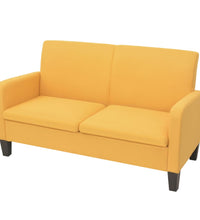 Sofa 2-Sitzer 135x65x76 cm Gelb