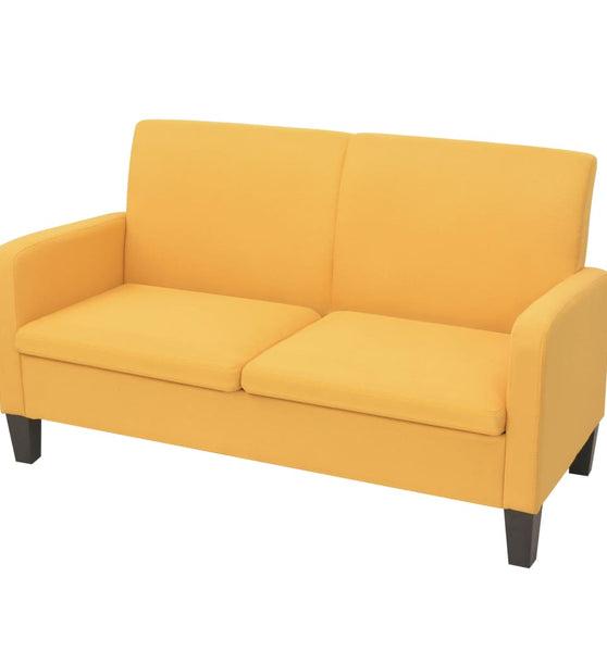 Sofa 2-Sitzer 135x65x76 cm Gelb