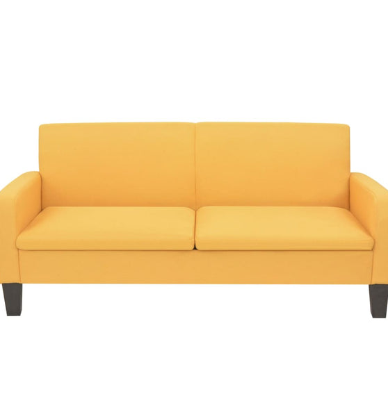 3-Sitzersofa 180 x 65 x76 cm Gelb