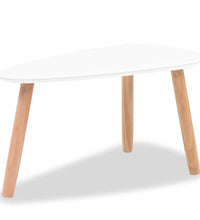 2-tlg. Couchtisch-Set Massivholz Kiefer Weiß